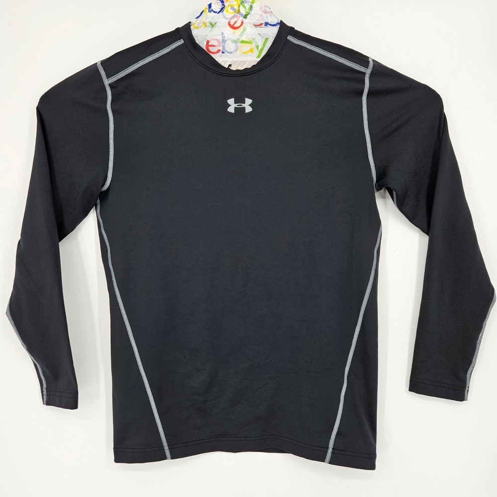 Under Armour Compression Shirt Mens 2XL Black Coldgear Performance‎ Long Sleeve